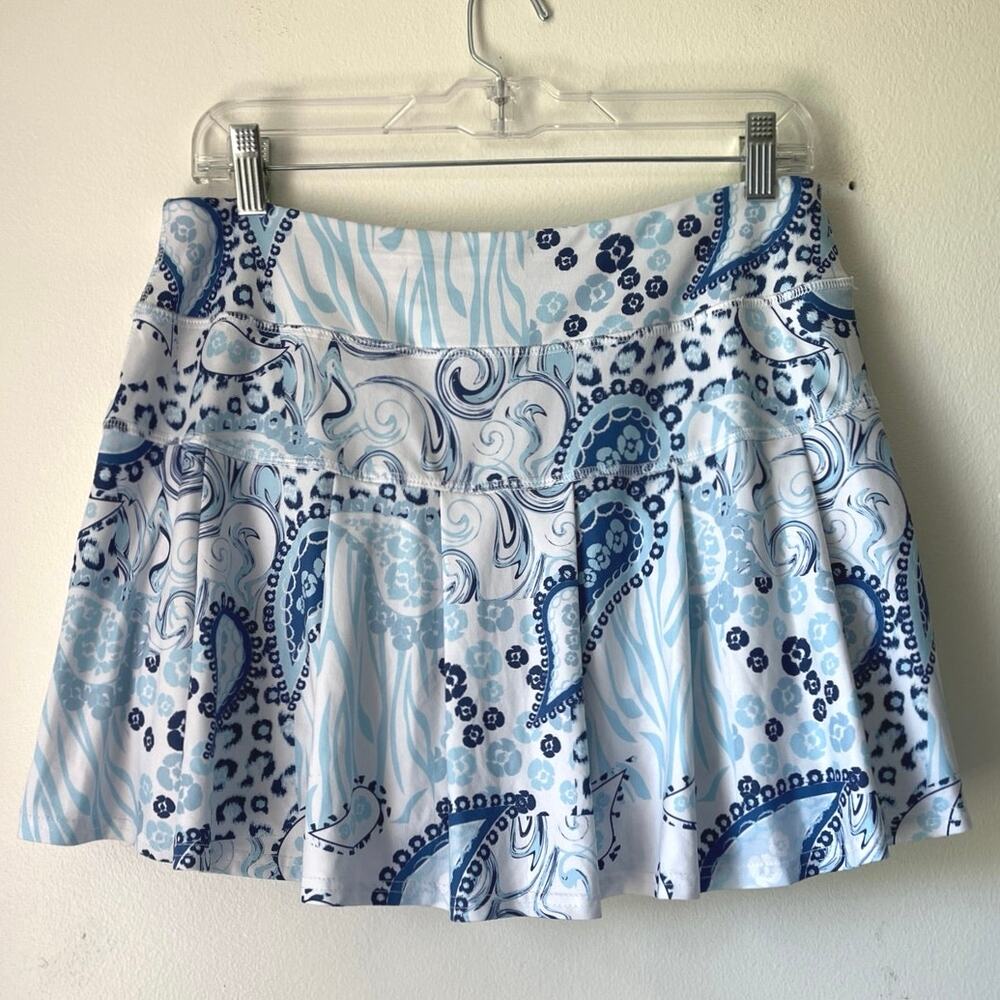 Gottex Paisley Tennis Skort Womens Size L Pocket Pickleball Walking Stretch Golf - Picture 4 of 12